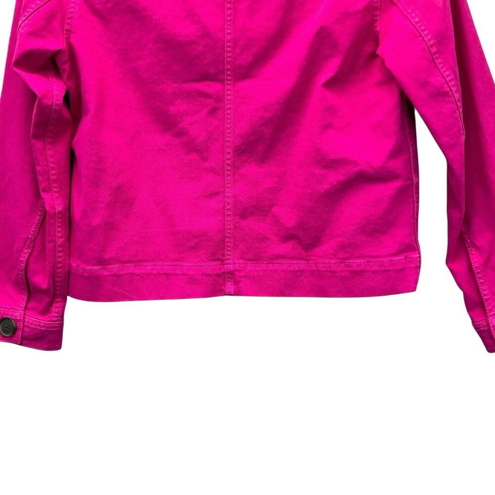 Made And Love Loft Denim Jacket Women’s Size Small Bright Pink - Picture 8 of 15